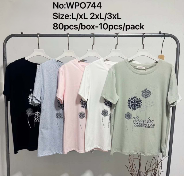 Bluzki damskie Roz L-3XL, Mix Kolor Paczka 10 szt 1